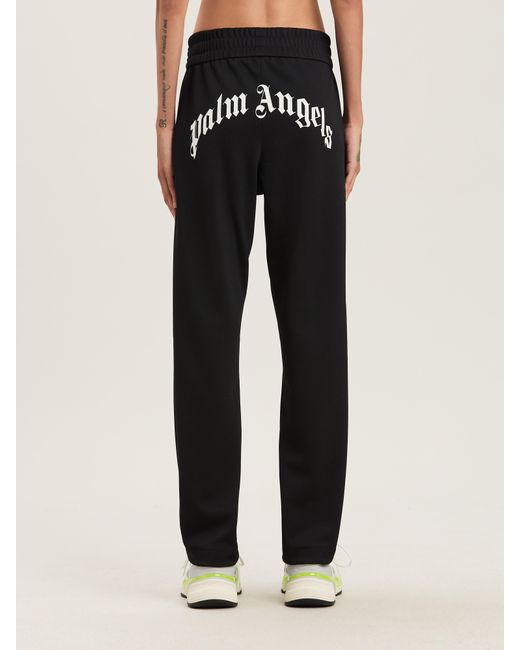 Palm Angels Black Curved Logo Track Jacket