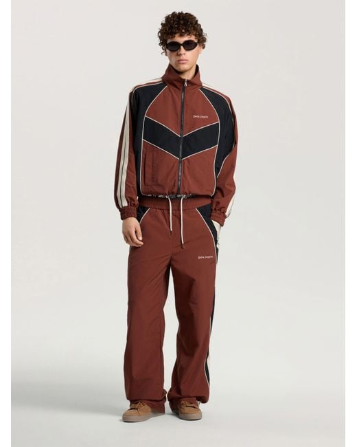 Palm Angels Red Hollywood Nylon Track Pants for men