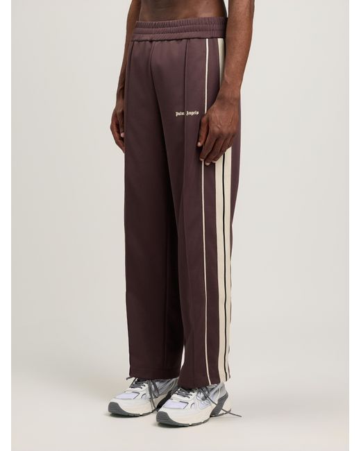 Palm Angels Brown Classic Logo Vintage Track Pants for men