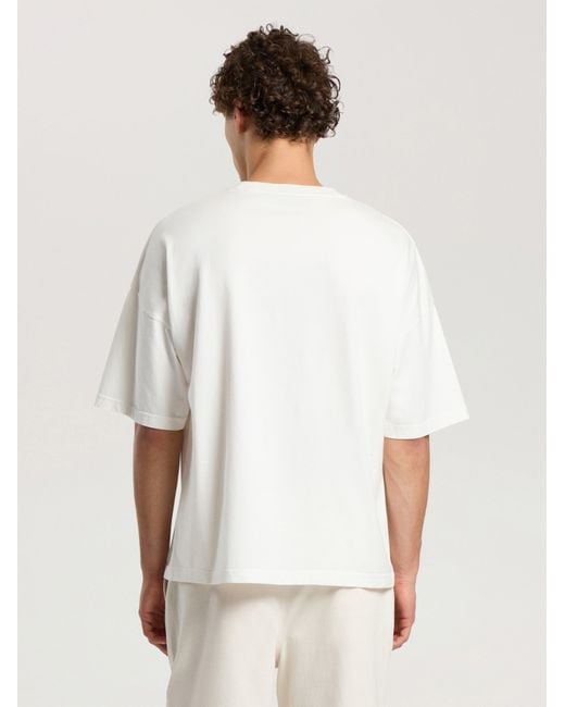 Palm Angels White Palm Life Loose T-Shirt for men
