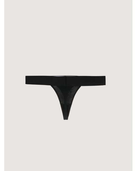 Palm Angels Black Classic Logo Thong