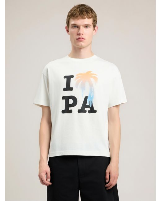 Palm Angels Natural I Love Pa T-Shirt for men