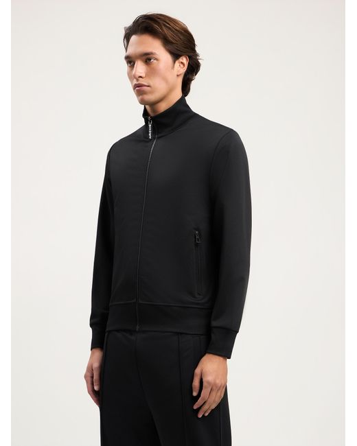 Palm Angels Black Curved Logo Track Jacket for men