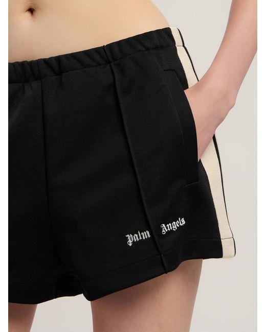 Palm Angels Black Classic Logo Track Shorts