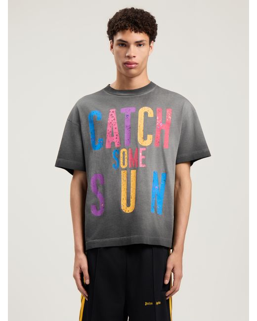Palm Angels Gray Catch Some Sun T-Shirt for men