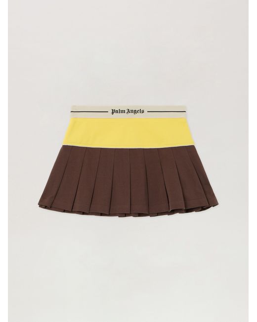 Palm Angels Multicolor Classic Logo Pleated Skirt