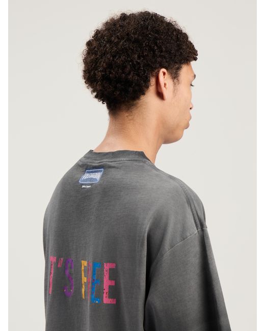 Palm Angels Gray Catch Some Sun T-Shirt for men