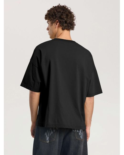 Palm Angels Black Vintage Box Logo Loose T-Shirt for men