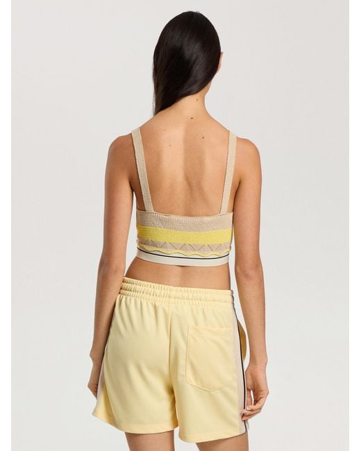 Palm Angels Multicolor Logo Beach Knit Top
