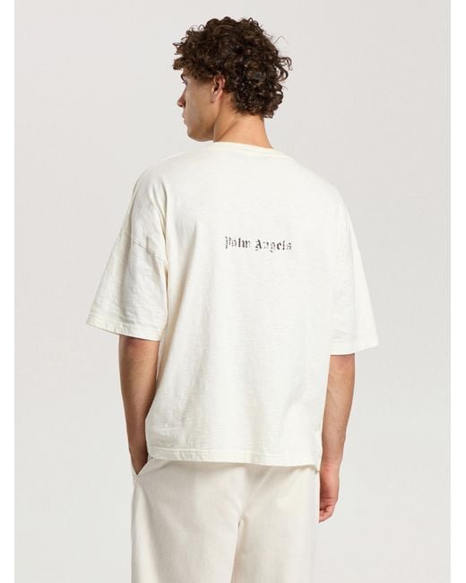 Palm Angels Natural Cali Vibes Loose Tee Off for men