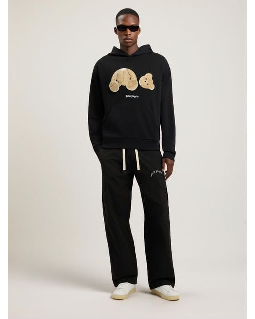 Palm Angels Black Bear Hoodie for men