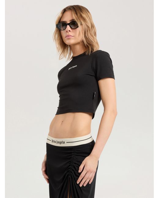 Palm Angels Black Classic Logo Baby T-Shirt