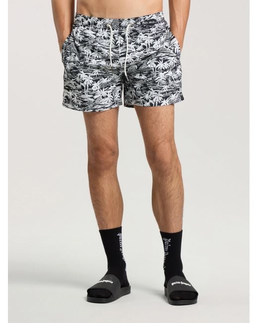Palm Angels Multicolor Palm Waves Swim Shorts for men