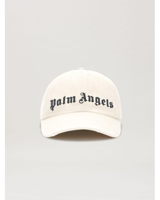 Palm Angels White Monogram Cap for men