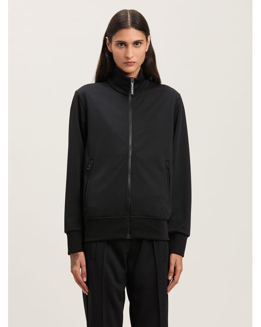 Palm Angels Black Logo Zipped Track Jacket