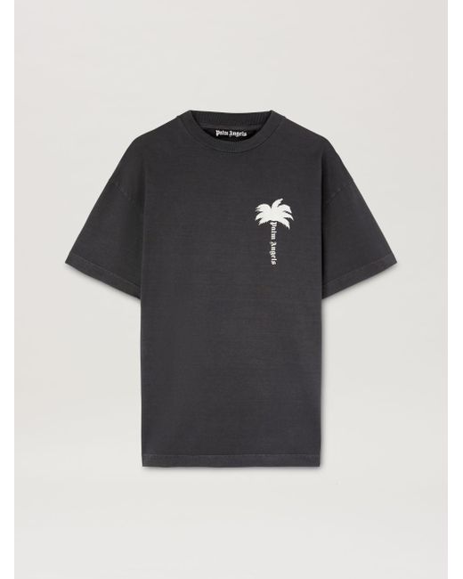 メンズ Palm Angels パームツリープリント Tシャツ Black