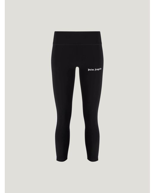 Palm Angels Black Training Track Leggings
