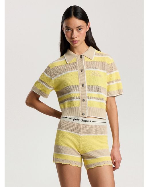 Palm Angels Metallic Palm Sway Beach Cardigan Light