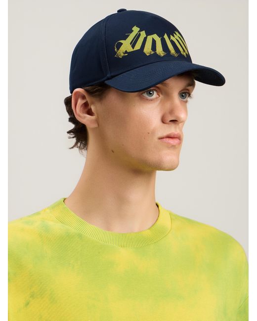 Palm Angels Blue Big Logo Cap for men