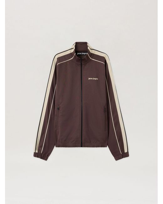 Palm Angels Brown Classic Logo Vintage Track Jacket for men