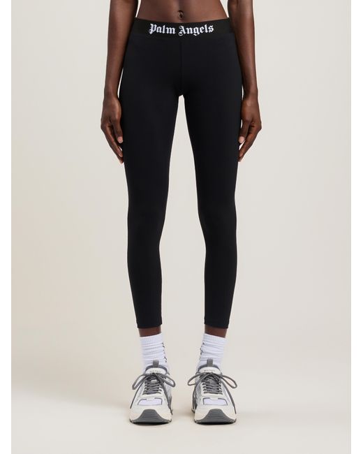Palm Angels Black Classic Logo Sport Leggings