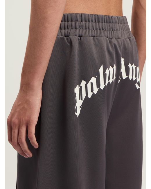 Palm Angels Multicolor Back Curved Logo Track Shorts Dark for men
