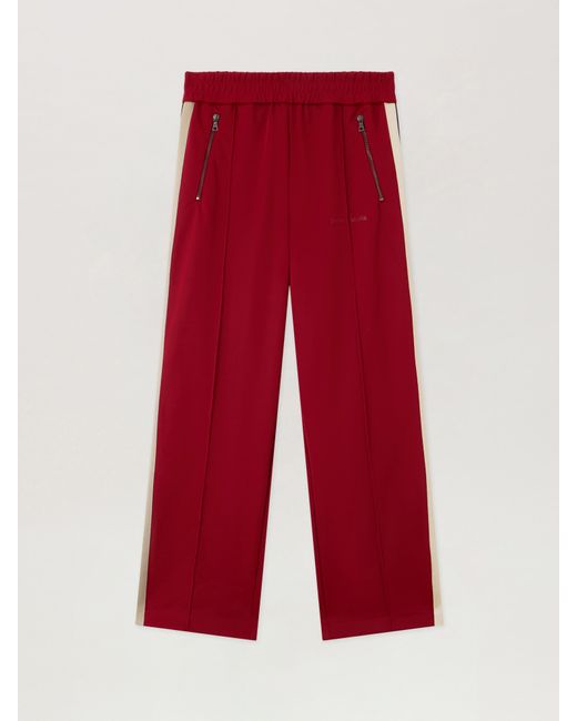 Palm Angels Red Classic Logo Zip-Up Track Pants for men