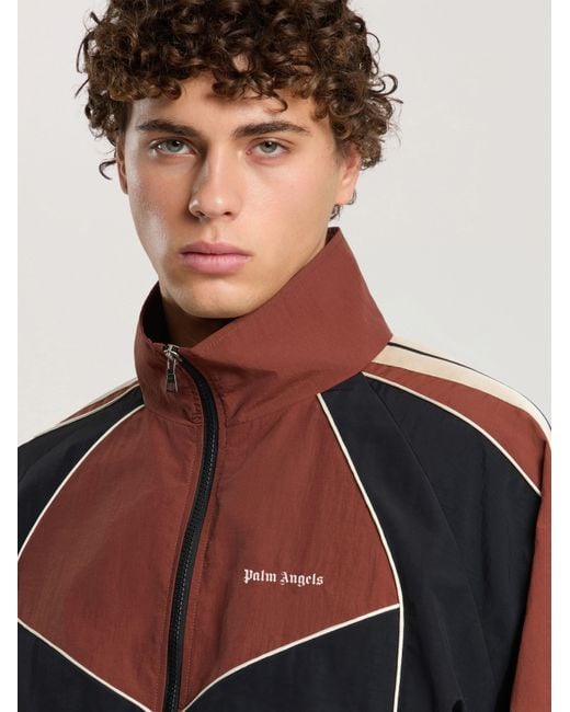 Palm Angels Red Hollywood Windbreaker Jacket for men
