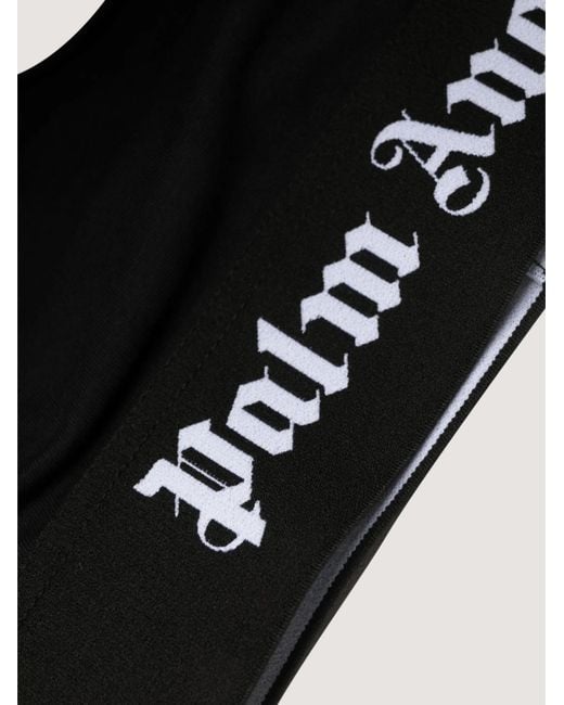 Palm Angels Black Classic Logo Sports Bra