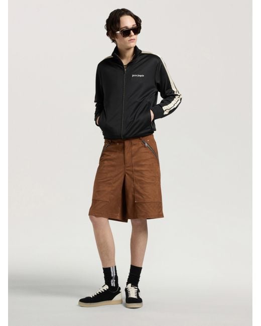 Palm Angels Black Classic Logo Track Jacket for men