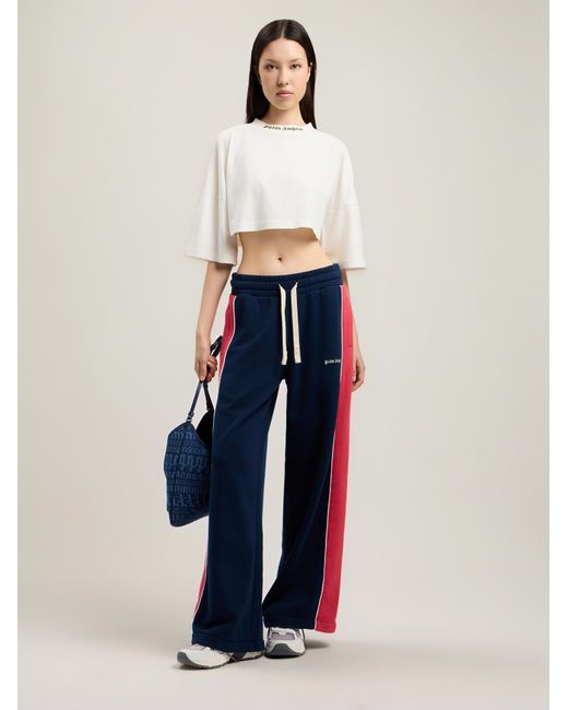 Palm Angels Blue Classic Logo Sweatpants