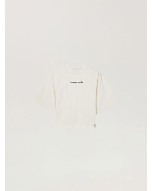 Palm Angels Natural Lions Herald Boxy T-Shirt Off