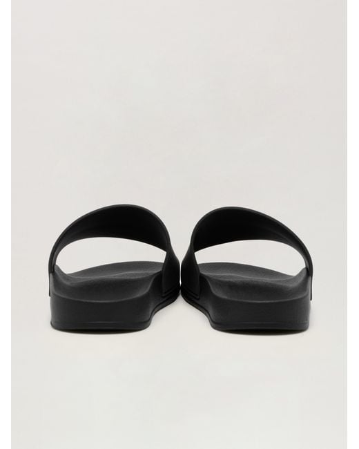 Palm Angels Black Classic Logo Pool Slider