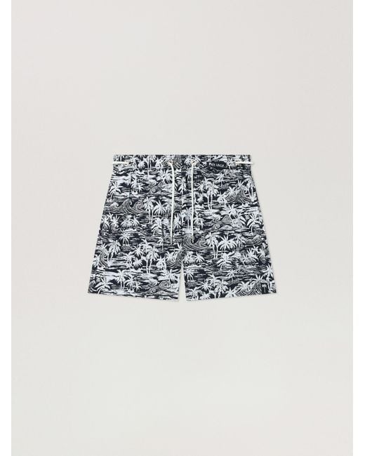 Palm Angels Multicolor Palm Waves Swim Shorts for men
