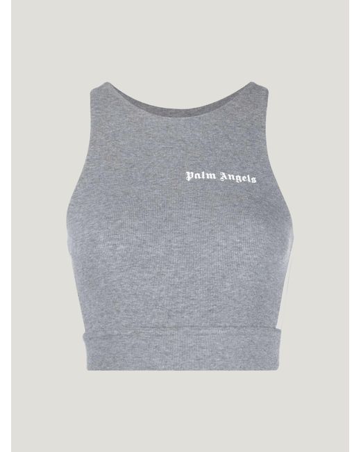 Palm Angels Gray Training Track Top