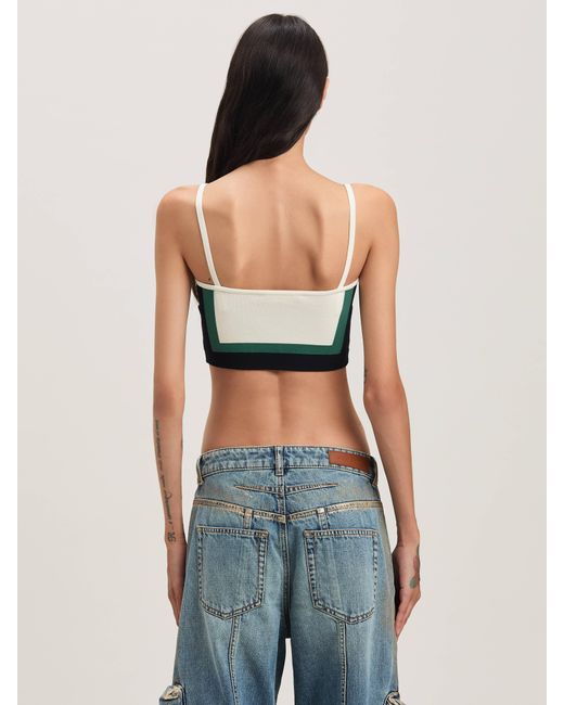 Palm Angels Blue Cb Racing Knit Top