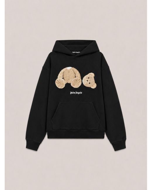 Palm Angels Black Bear Hoodie for men