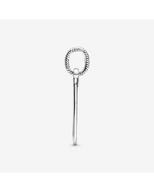 Pandora White Engravable Rectangle Tag Pendant