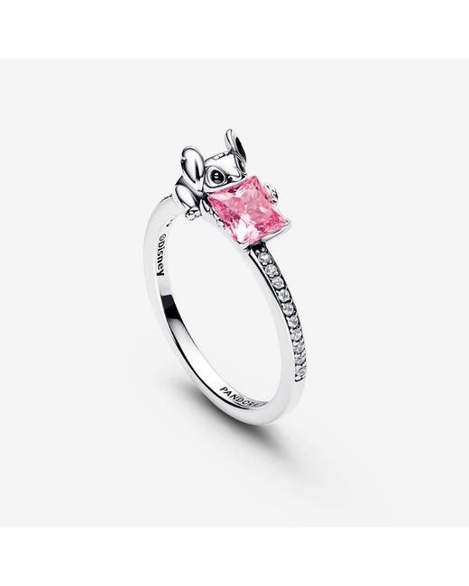 Pandora Pink Disney Stitch & Stone Ring