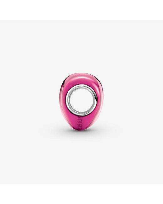 Pandora Pink Metallic Heart Charm