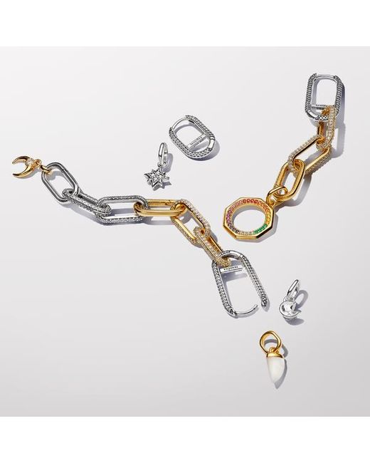 Pandora Metallic Rectangular Openable Link
