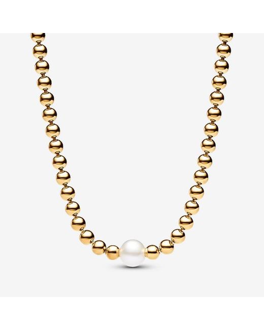 Pandora Metallic Treated Freshwater Cultured Pearl & Beads Collier Necklace