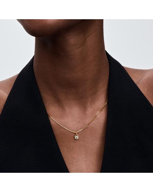 Pandora Metallic Brilliance Lab-created 0.25 Ct Tw Diamond Pendant & Necklace