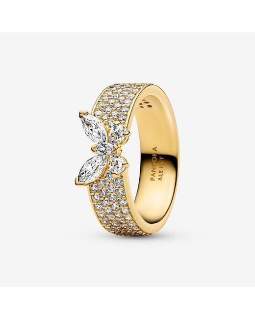 Pandora Metallic Sparkling Butterfly Bold Ring