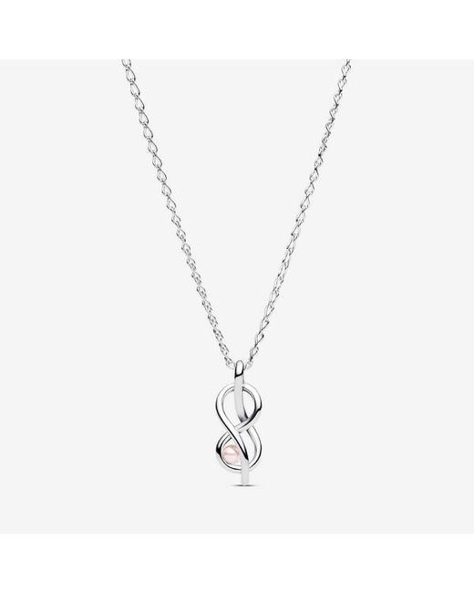 Pandora Metallic Infinity Knot Collier Necklace