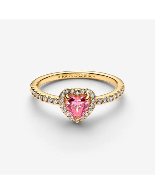 Pandora Metallic Elevated Heart Ring