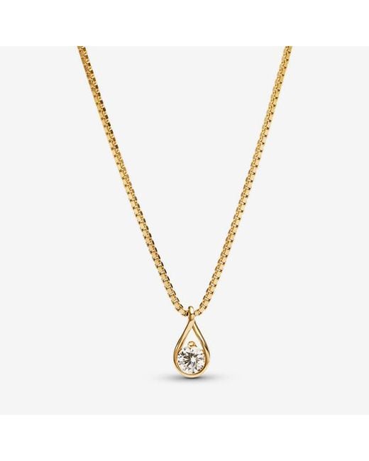 Pandora Metallic Brilliance Lab-created 0.25 Ct Tw Diamond Pendant & Necklace