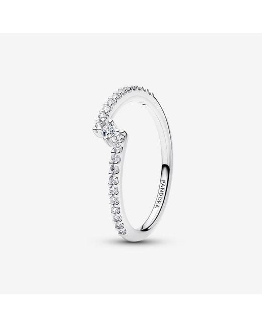 Pandora Metallic Sparkling Split Pavé Ring