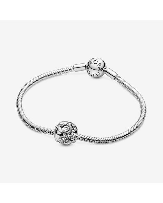 Pandora White Openwork Starfish, Shells & Hearts Charm