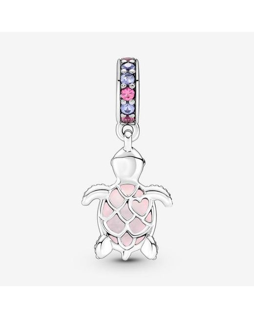 Pandora Pink Murano Glass Sea Turtle Dangle Charm